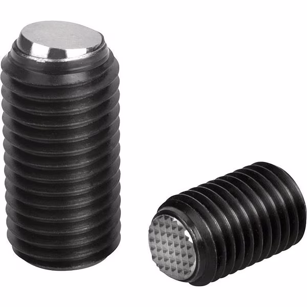Ball-End Thrust Screw Wout Head, W Rotation Lock, Form:Bv Ball flattened and serrated, M08, L=30, 3, 